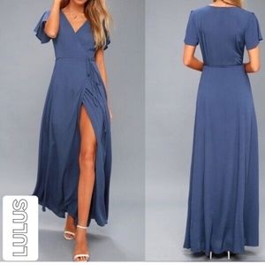 Lulus Maxi Floor Length Wrap Dress Size XL